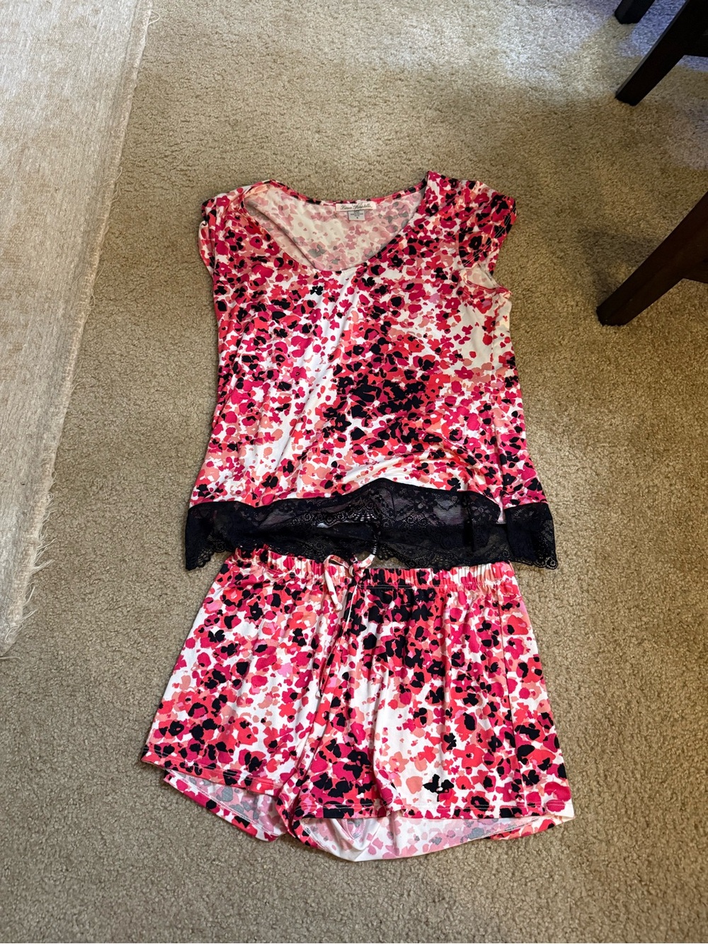 Linea Donatella Soft Print Shortie PJ Set Sz S